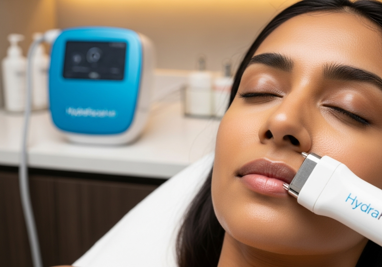 HydraFacial MD treatment for glowing skin on Indian patient